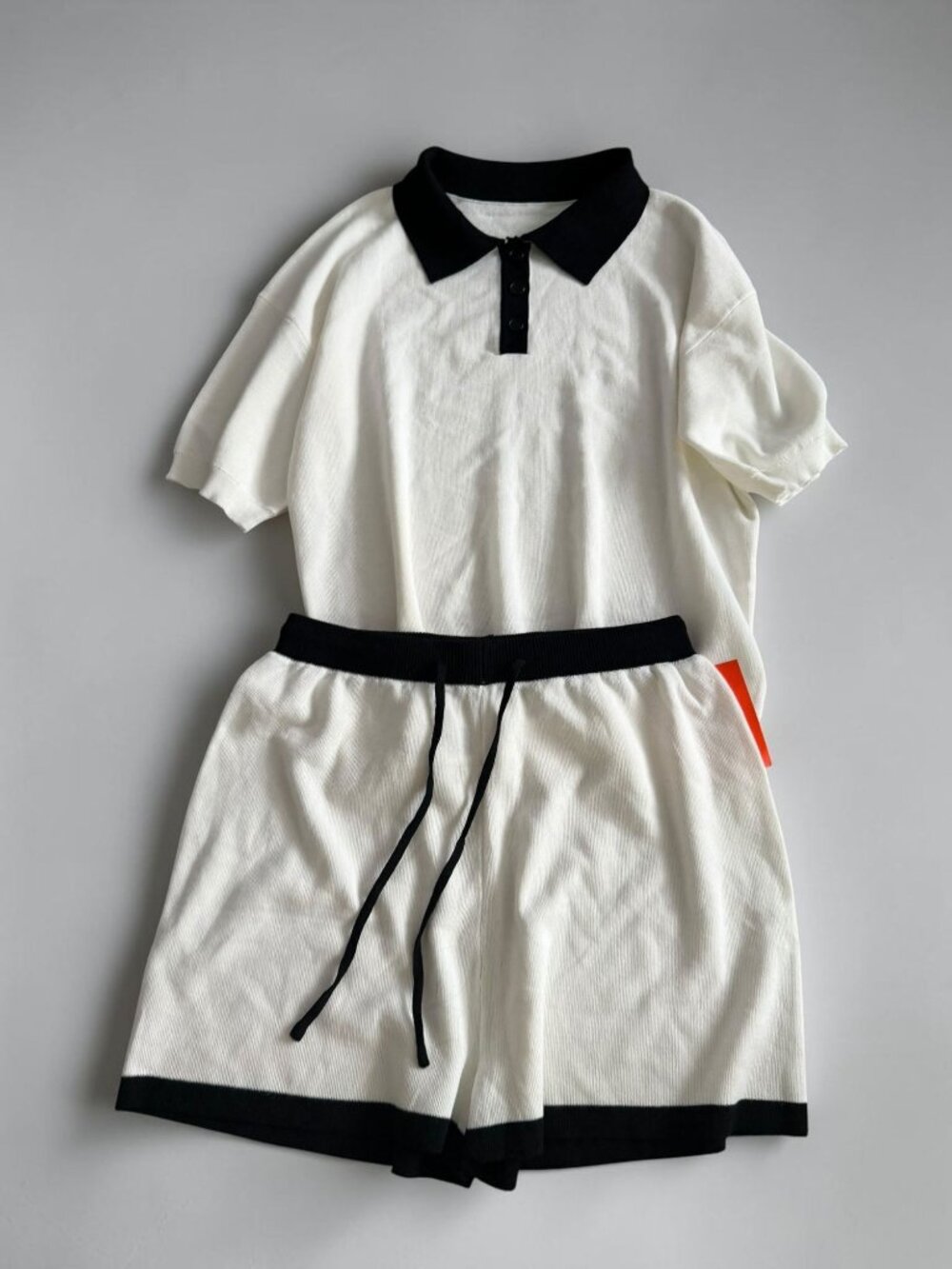 TANKANEO White Black Lounge Sweater Set Size M NEW NWT